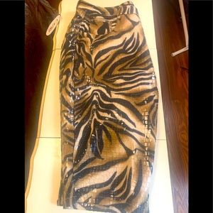 NWT R.V.T.Jeans Co. TIGER WIDE LEG CAPRIS 26W